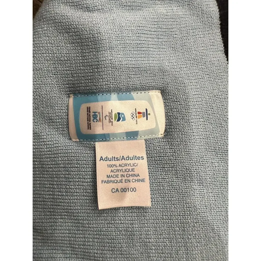 Olympic Games Vancouver 2010 Navy Blue Sky Blue Official Scarf 60x6 100% Acrylic